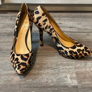 Leopard Nine West “Love Fury” stilettos